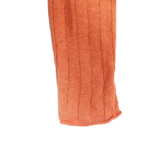 Free People Got Me Twisted V-neck Sweater Top Rusty Orange Size M - Picture 9 of 15